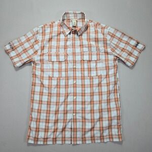 Helly‎ Hansen Ekolab Plaid Short Sleeve Button Up Shirt Mens Medium